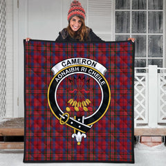 Cameron of Locheil Tartan Crest Quilt
