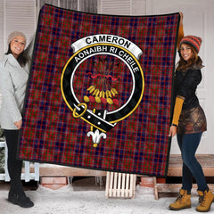 Cameron of Locheil Original Tartan Crest Quilt