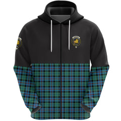 Campbell of Cawdor Ancient Clan Half Of Tartan Zipper Hoodie