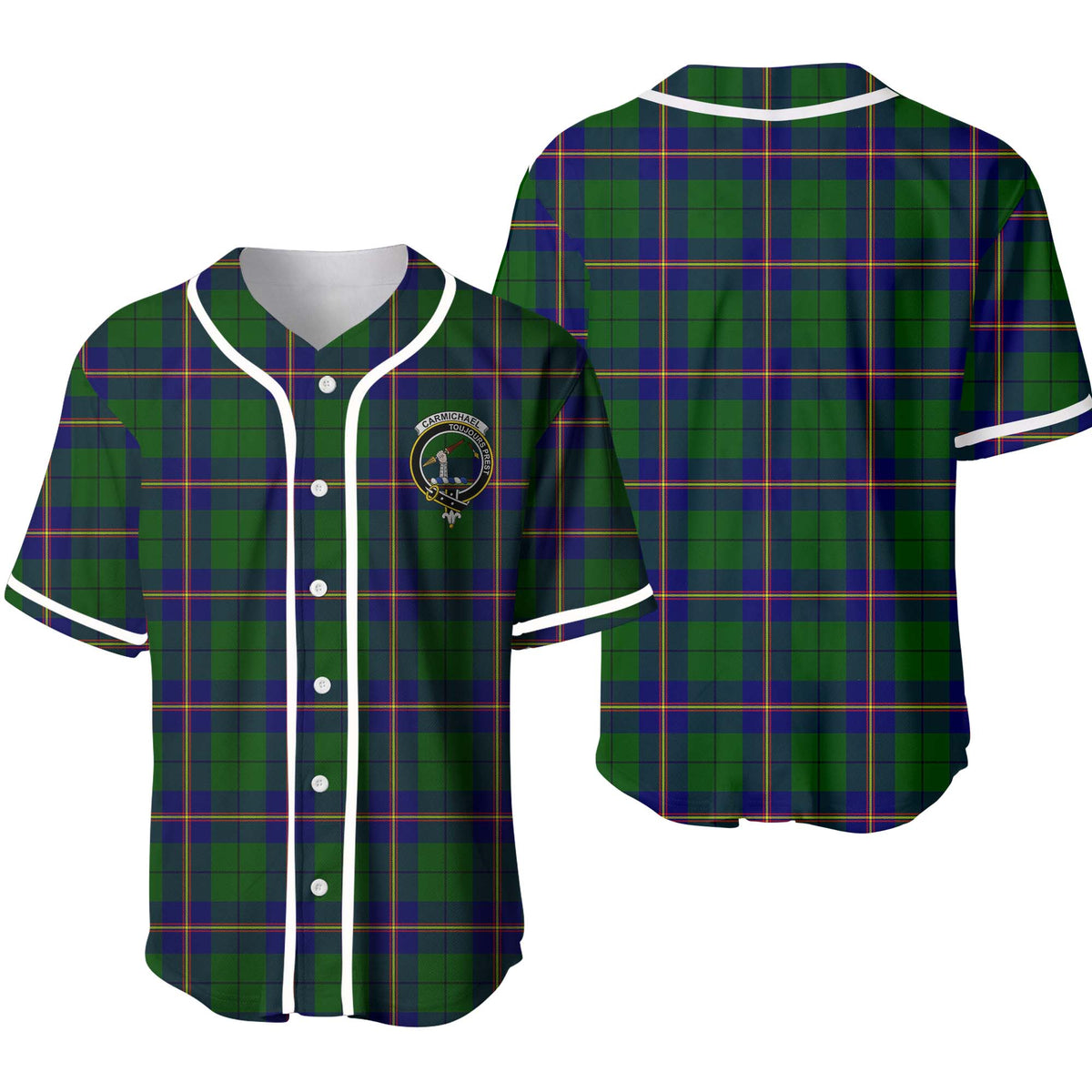 Carmichael Tartan Unisex Baseball Jersey