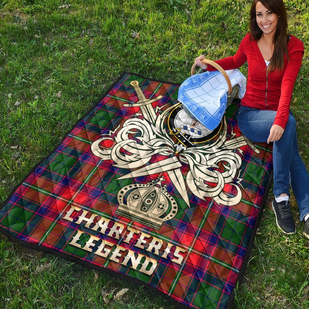 Charteris Tartan Crest Legend Gold Royal Premium Quilt