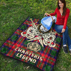 Charteris Tartan Crest Legend Gold Royal Premium Quilt