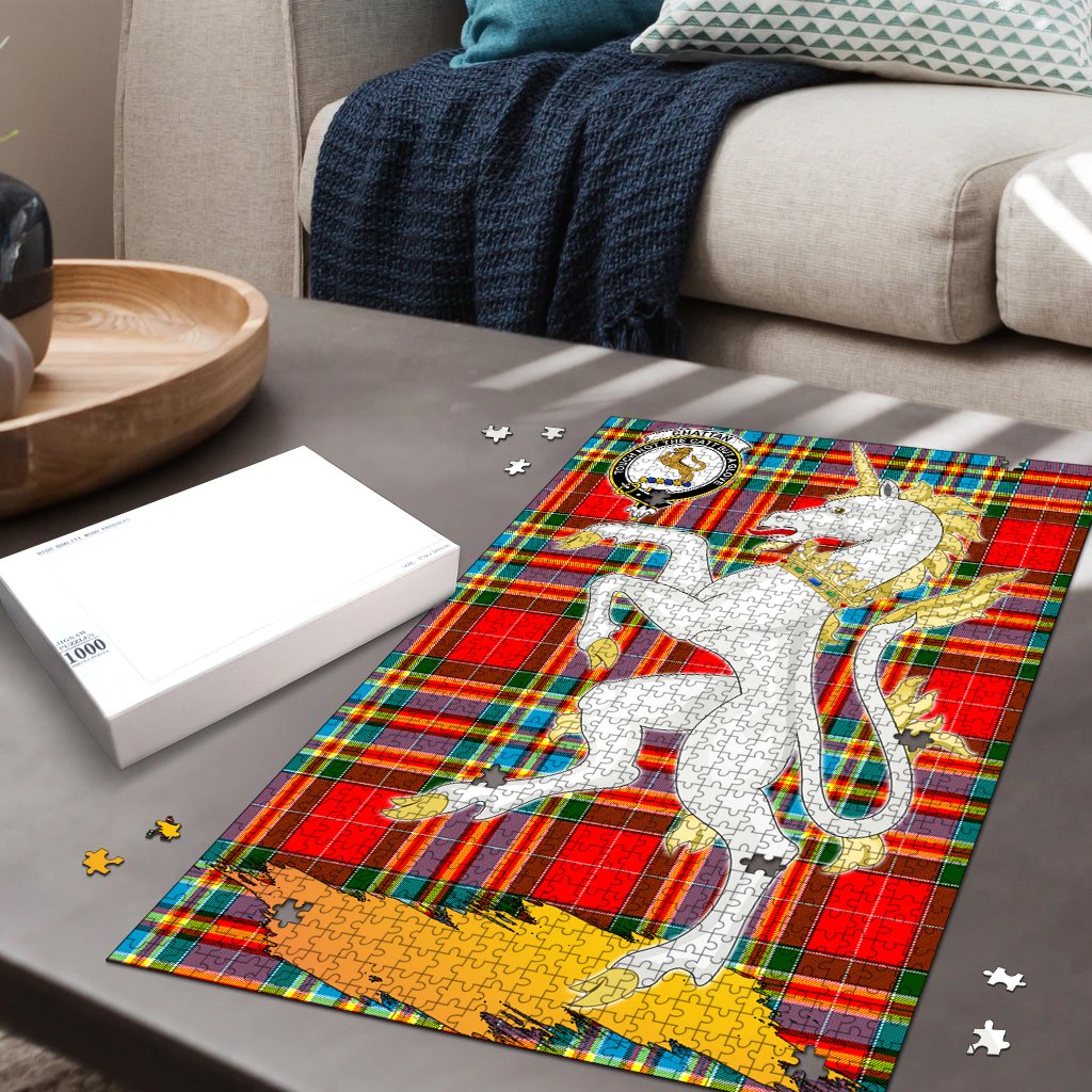 Chattan Tartan Crest Unicorn Scotland Jigsaw Puzzles