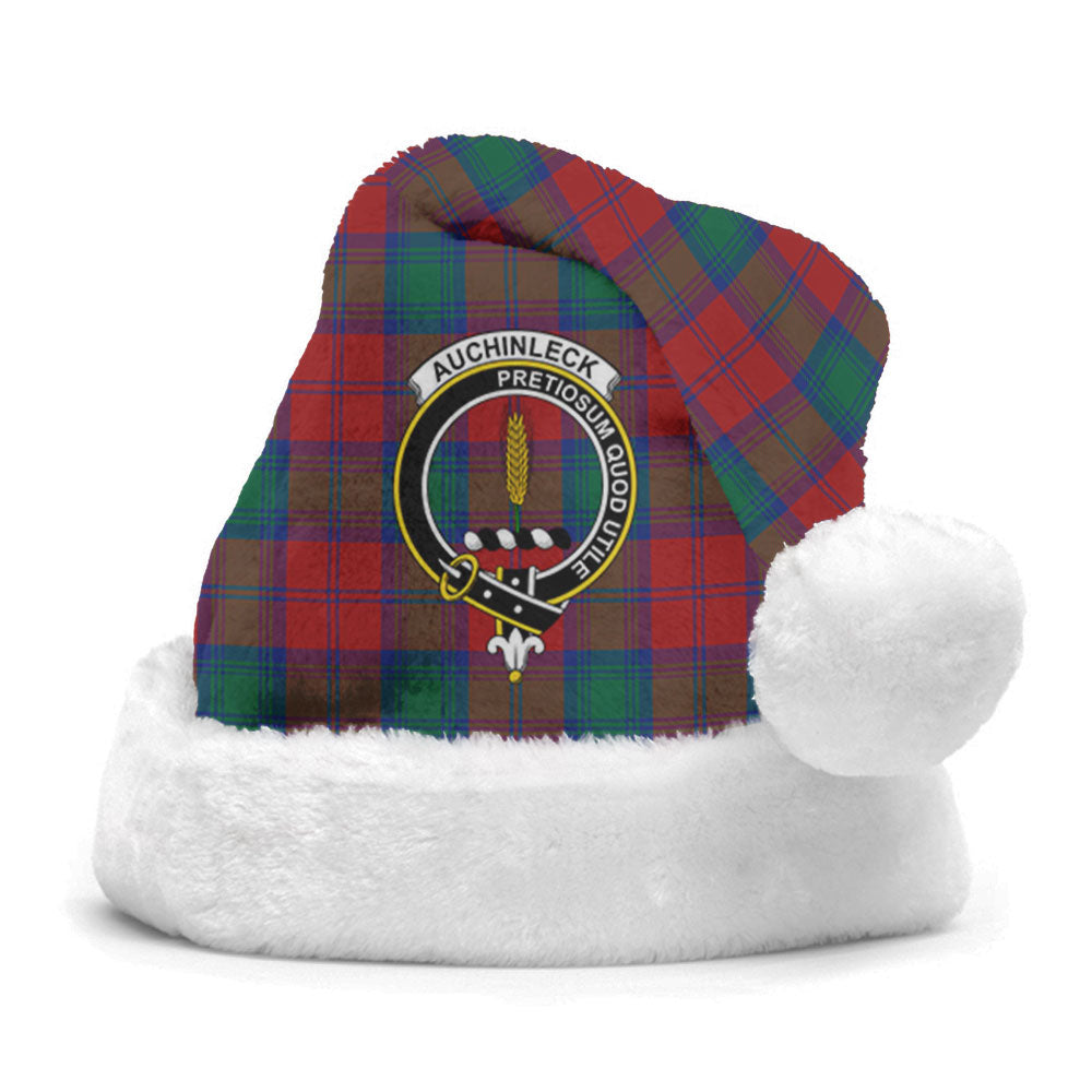 Auchinleck Tartan Crest Christmas Hat