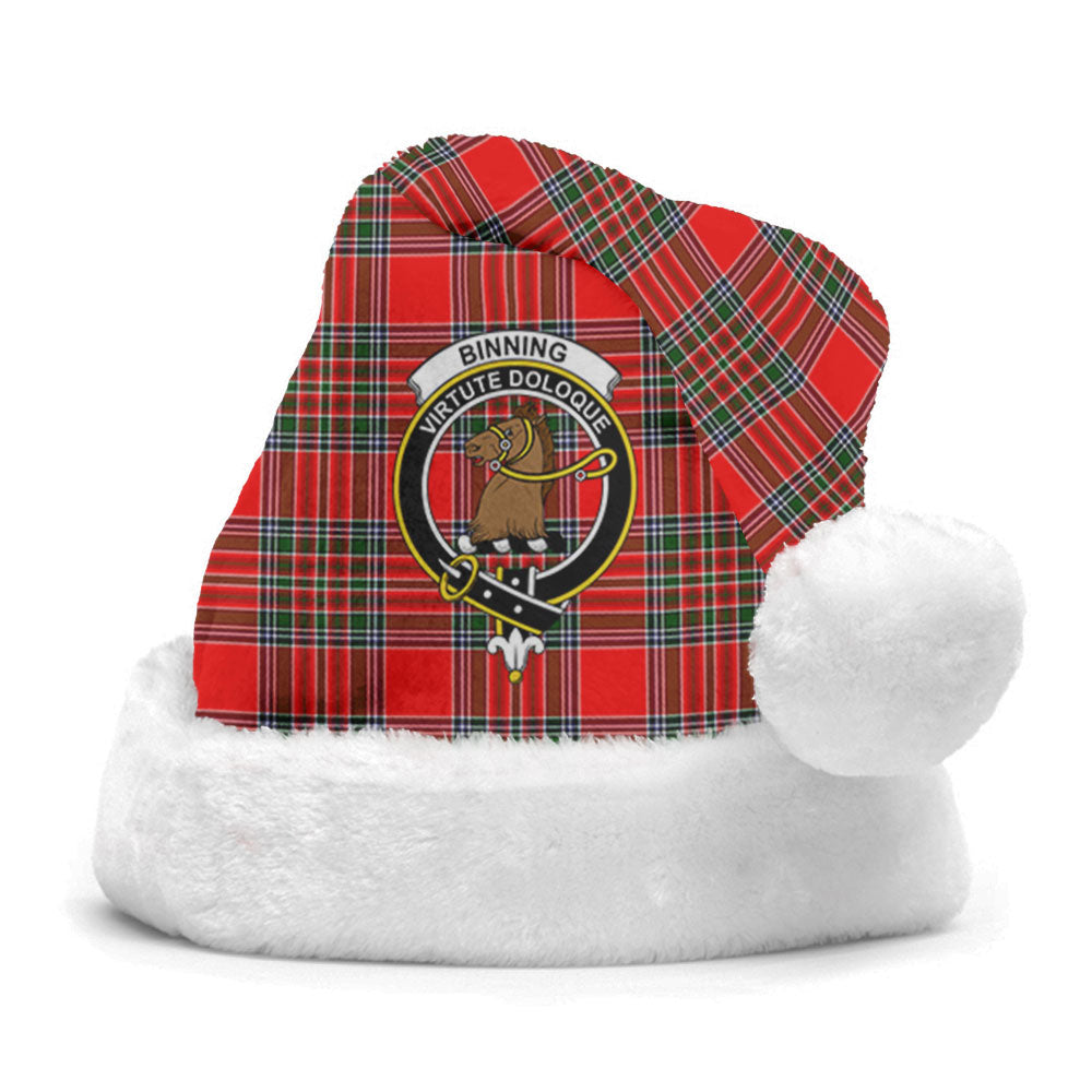 Binning (of Wallifoord) Tartan Crest Christmas Hat