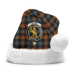 Brown Ancient Tartan Crest Christmas Hat