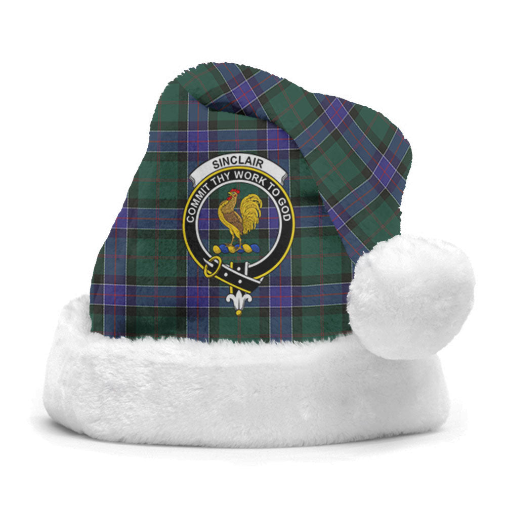 Sinclair Hunting Modern Tartan Crest Christmas Hat