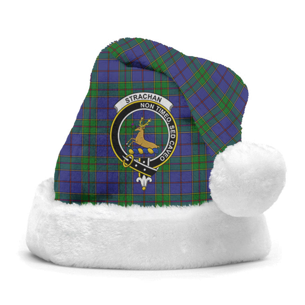 Strachan Tartan Crest Christmas Hat