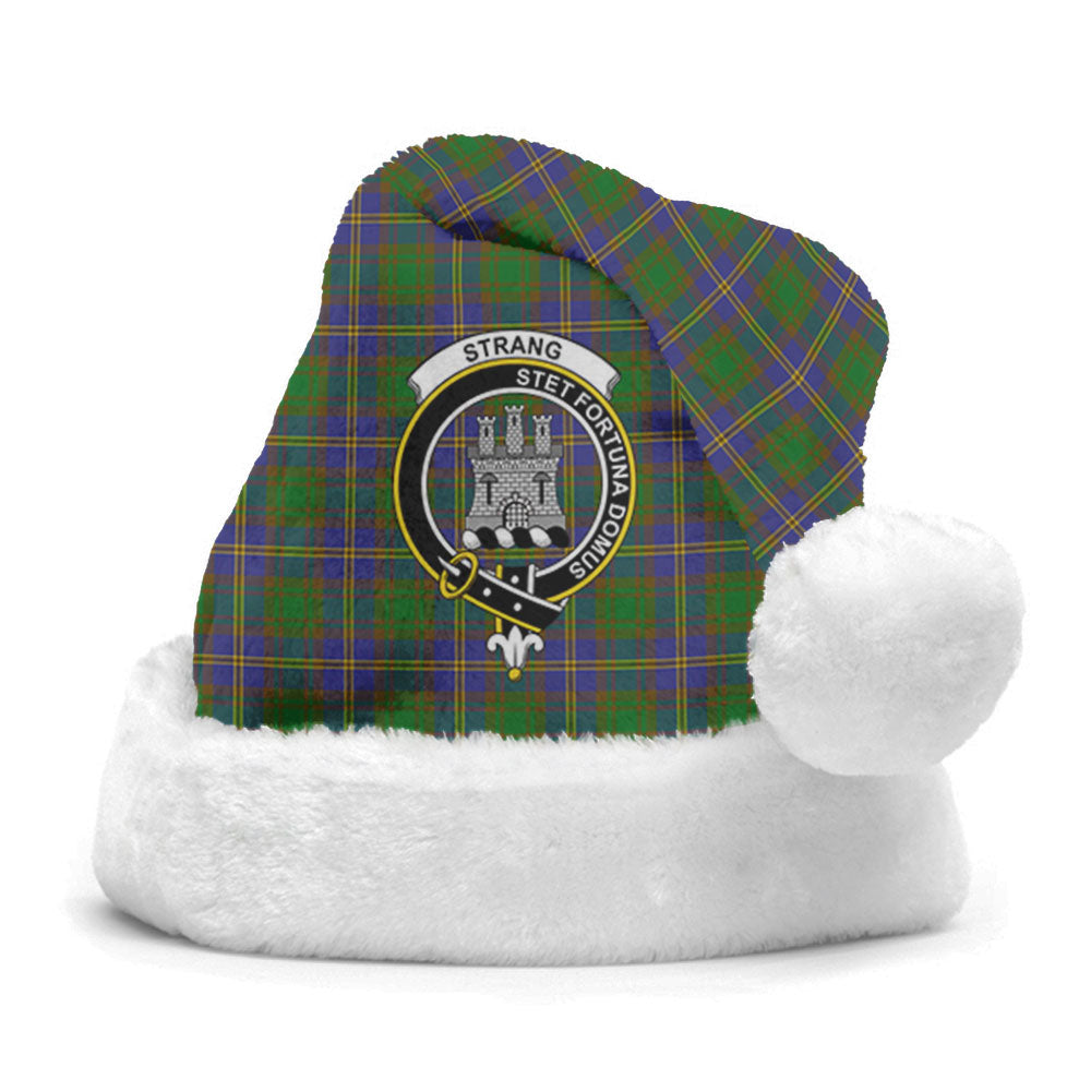 Strang (or Strange) Tartan Crest Christmas Hat