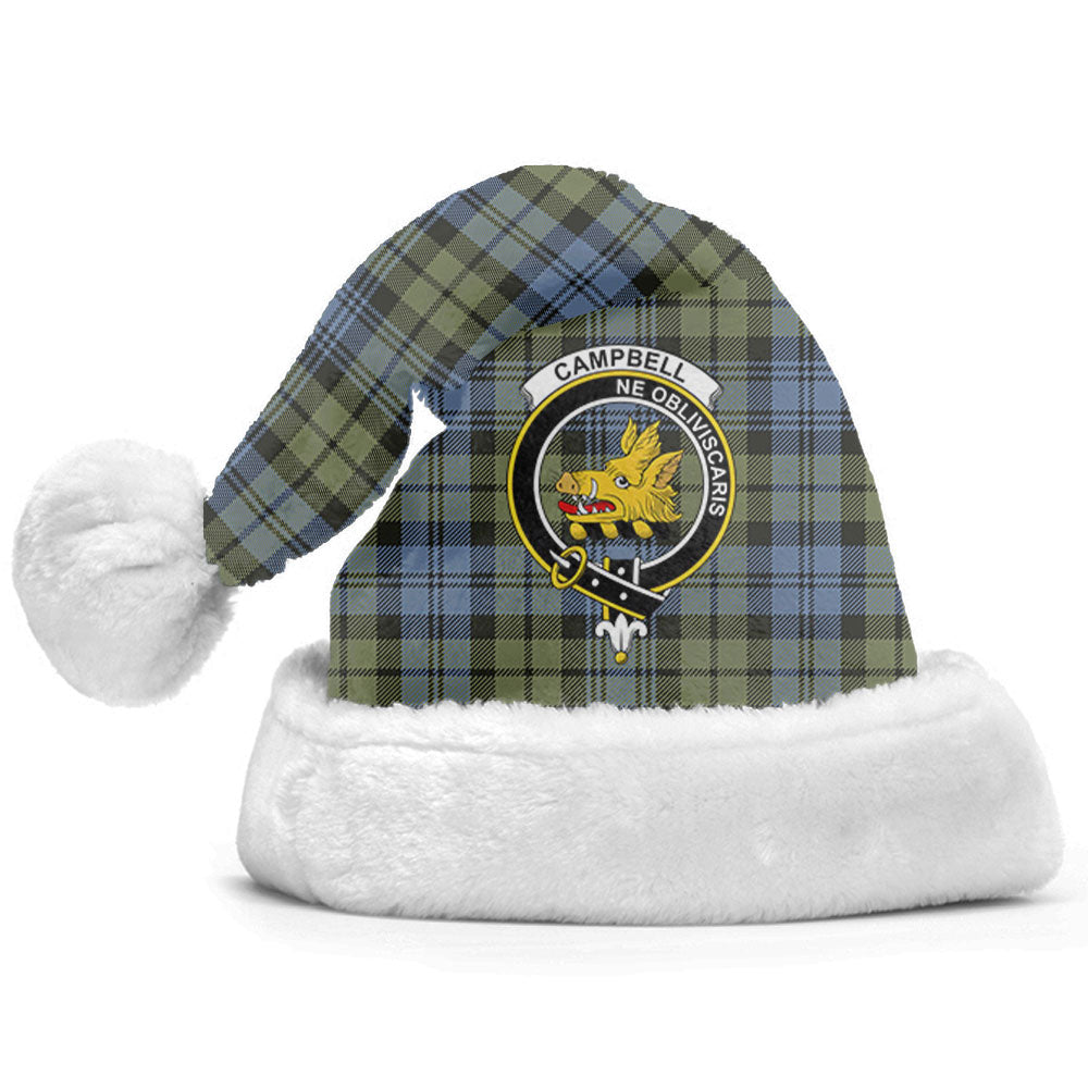 Campbell Faded Tartan Crest Christmas Hat