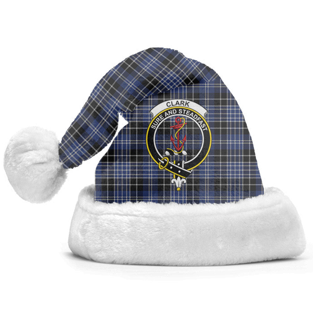 Clark Modern Tartan Crest Christmas Hat