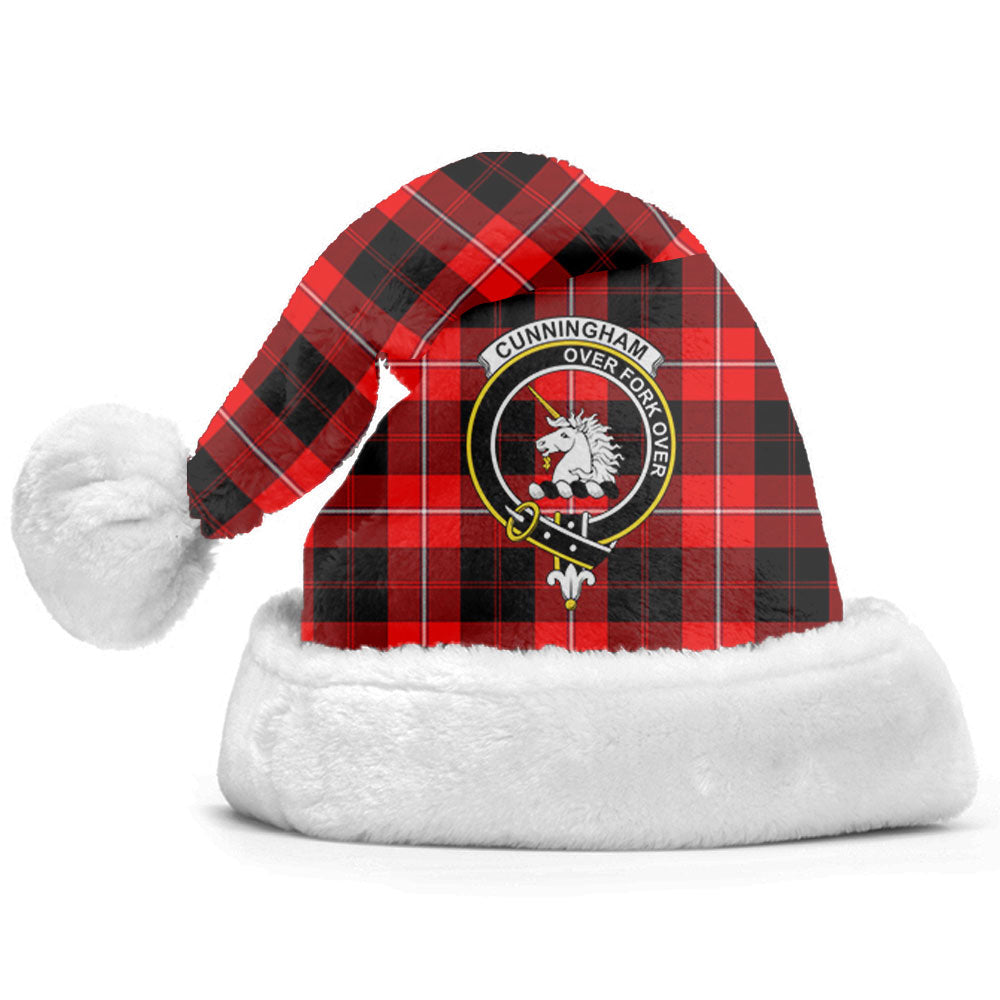 Cunningham Modern Tartan Crest Christmas Hat