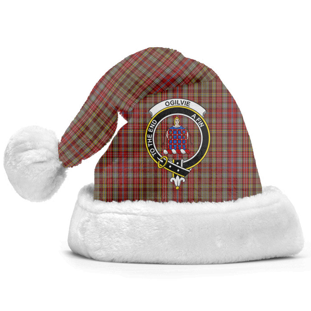 Ogilvie Tartan Crest Christmas Hat