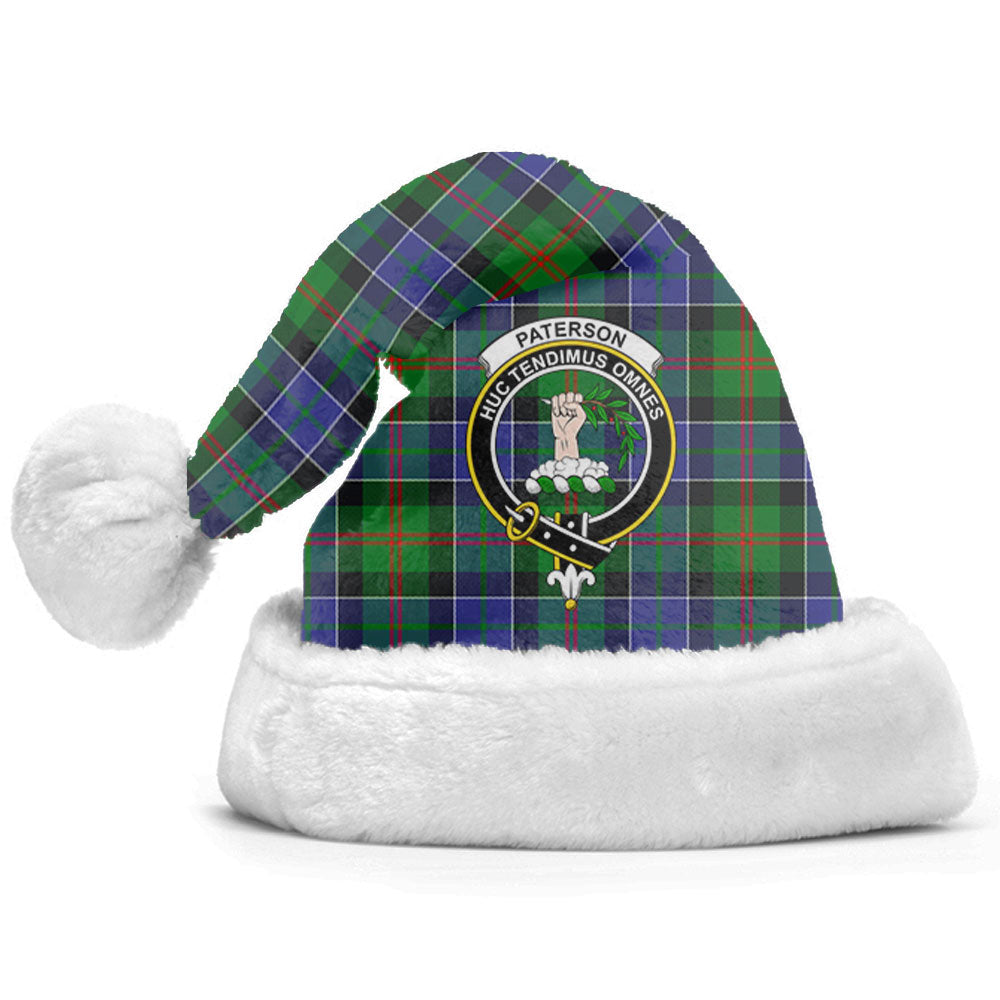 Paterson Tartan Crest Christmas Hat