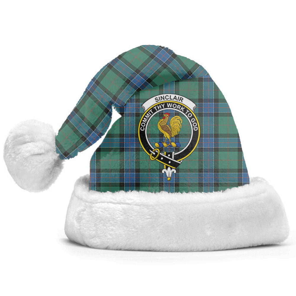 Sinclair Hunting Ancient Tartan Crest Christmas Hat