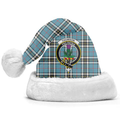 Thomson Blue Tartan Crest Christmas Hat