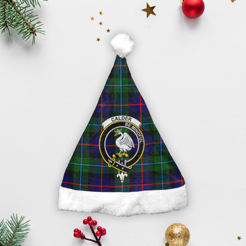 Calder (Calder-Campbell) Tartan Crest Christmas Hat