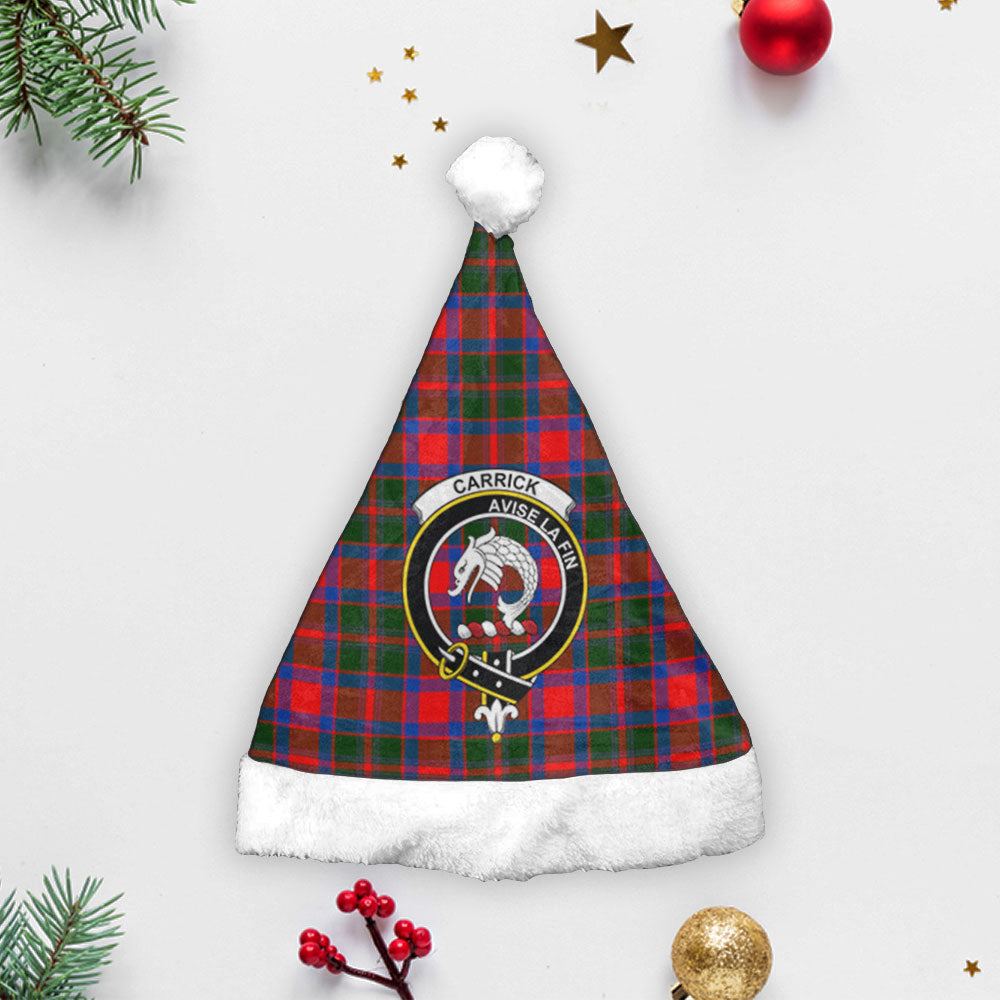 Carrick District Tartan Crest Christmas Hat