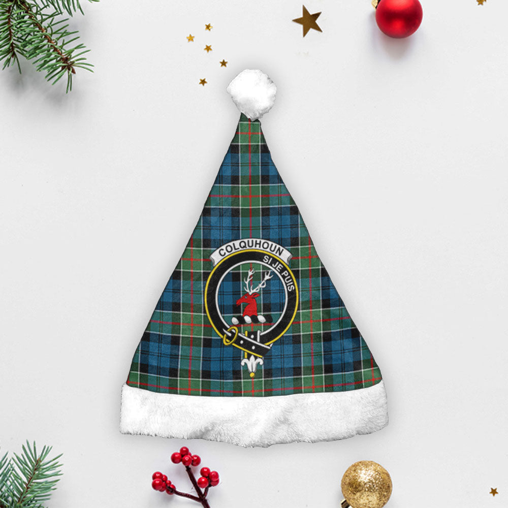 Colquhoun Ancient Tartan Crest Christmas Hat