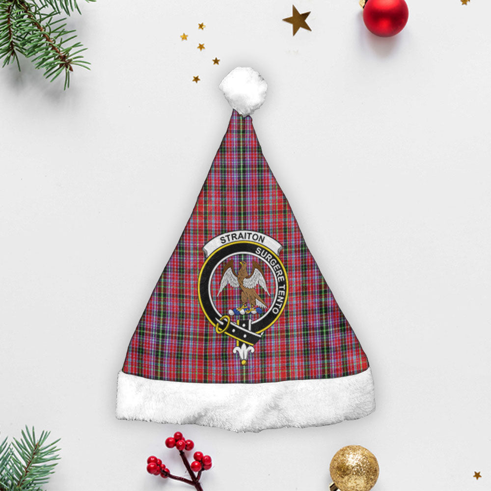 Straiton Tartan Crest Christmas Hat