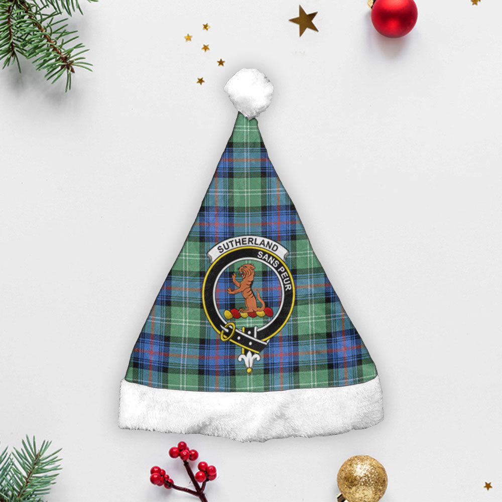 Sutherland Old Ancient Tartan Crest Christmas Hat