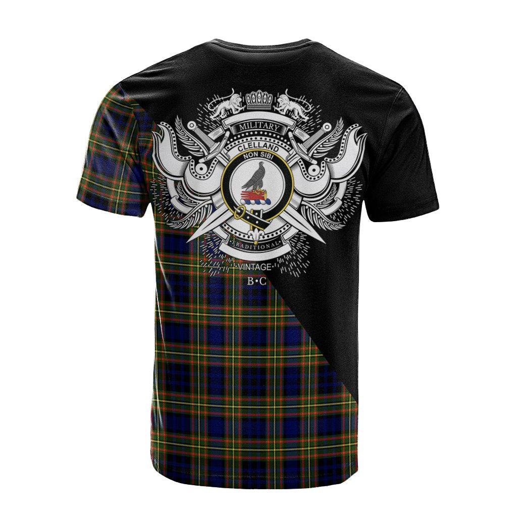 Clelland Modern Tartan - Military T-Shirt