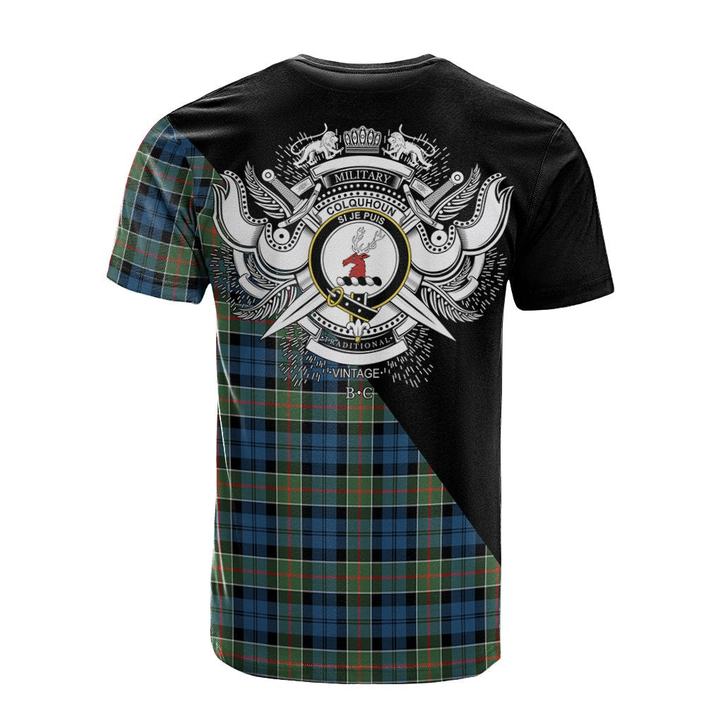 Colquhoun Ancient Tartan - Military T-Shirt