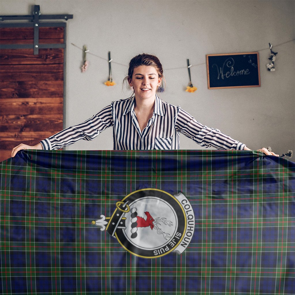 Colquhoun Tartan Crest Tablecloth