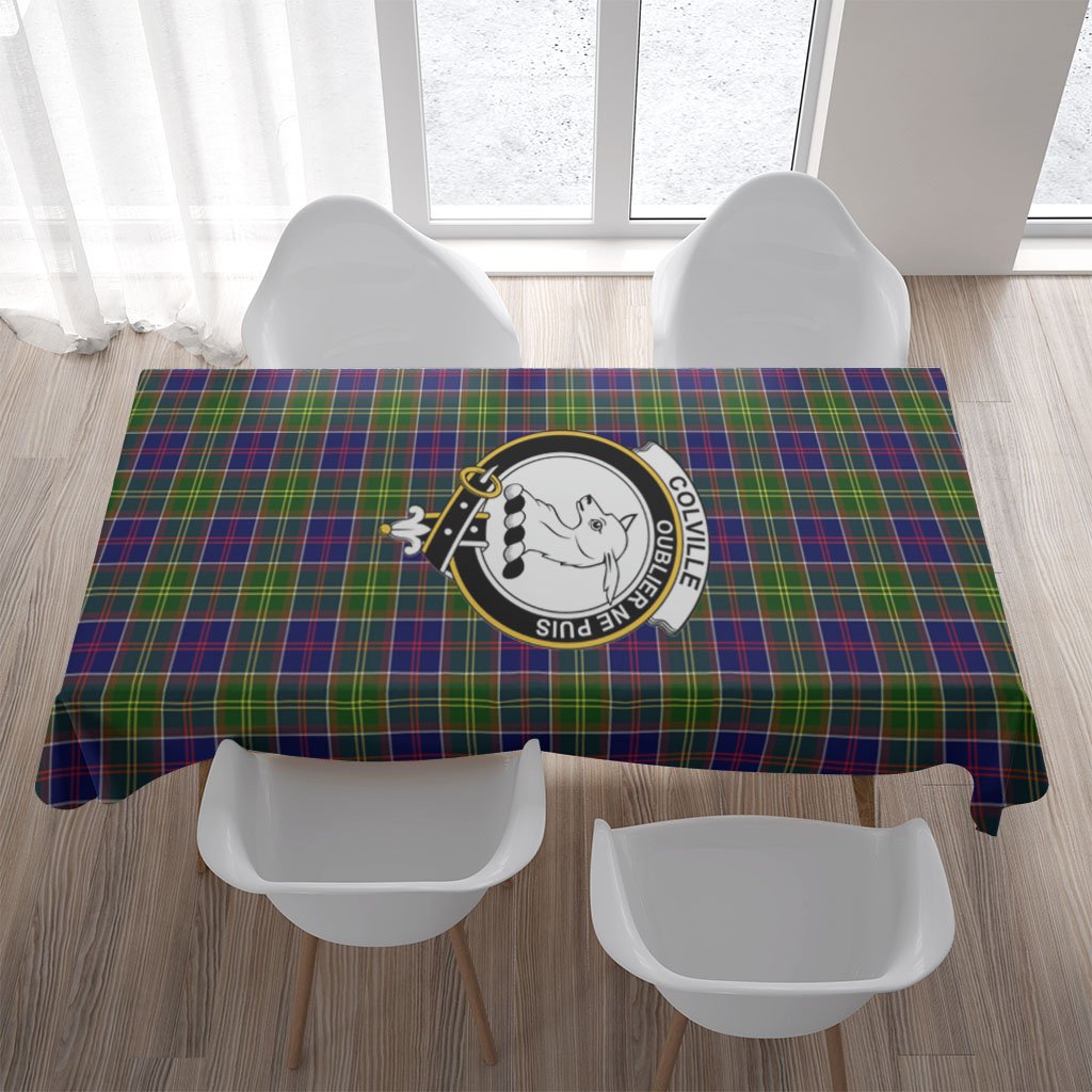 Colville Tartan Crest Tablecloth