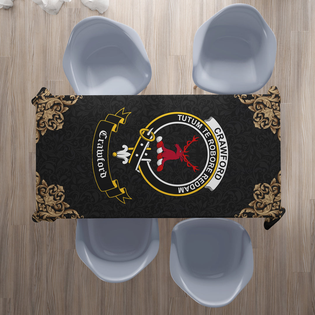 Crawford Crest Tablecloth - Black Style