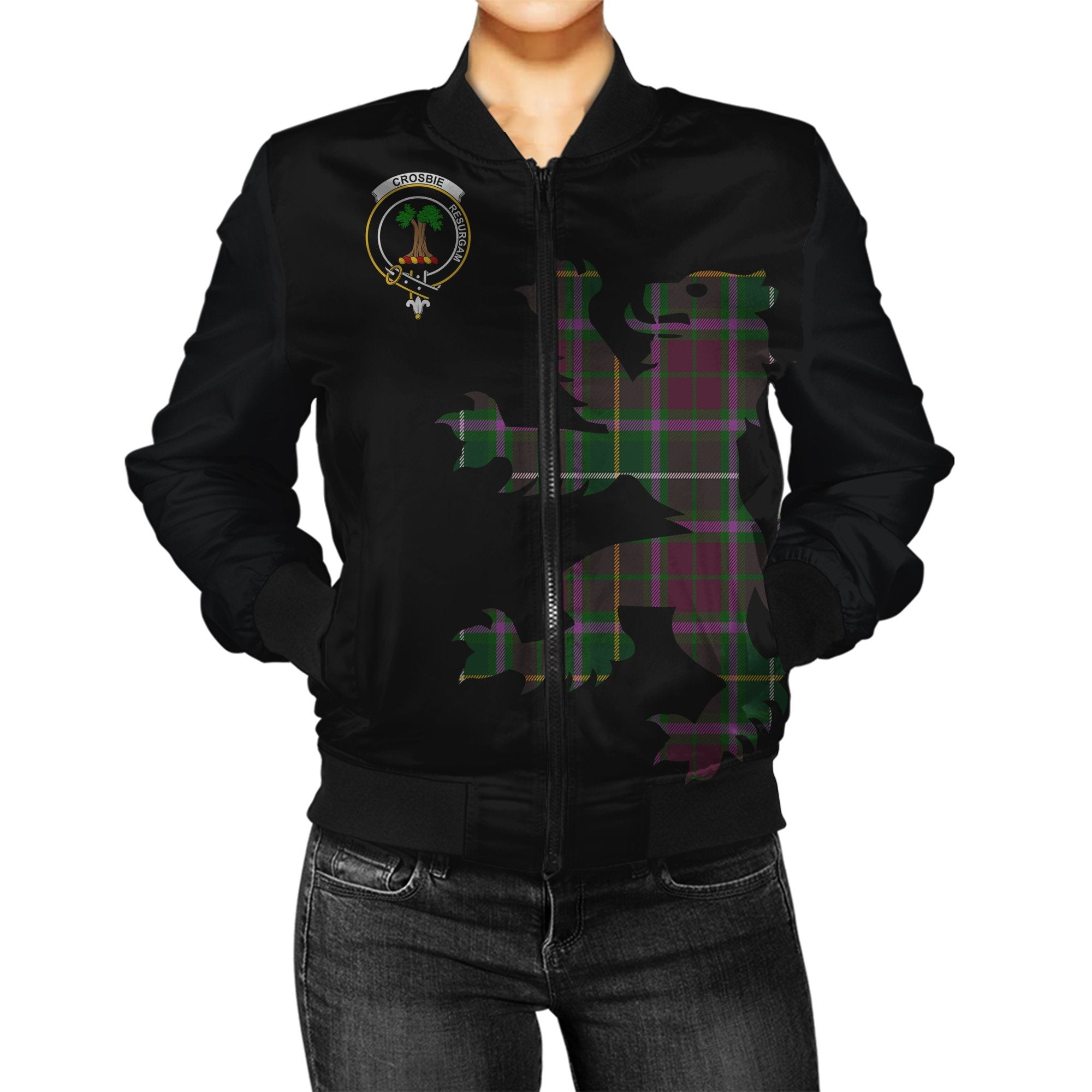 Crosbie Tartan Bomber Jacket Lion & Thistle