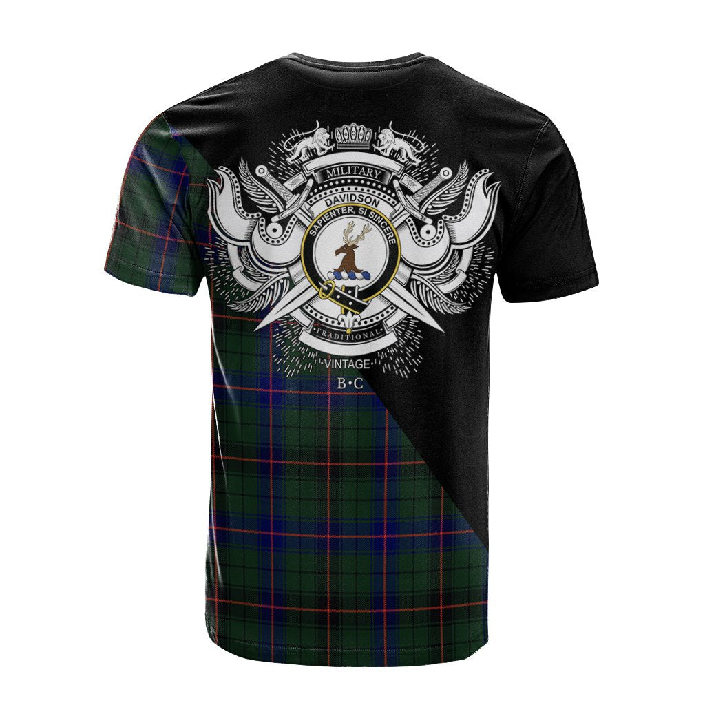 Davidson Modern Tartan - Military T-Shirt