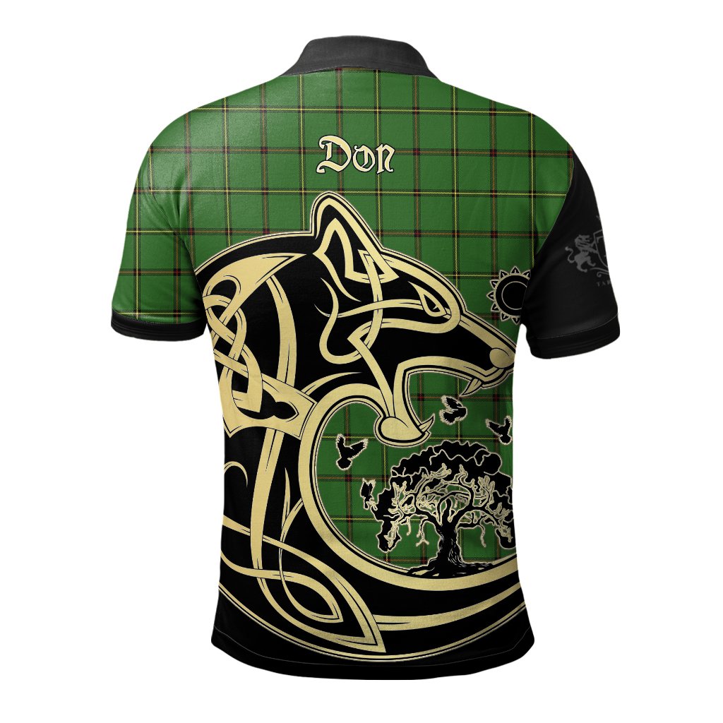 Don Tartan Polo Shirt Viking Wolf