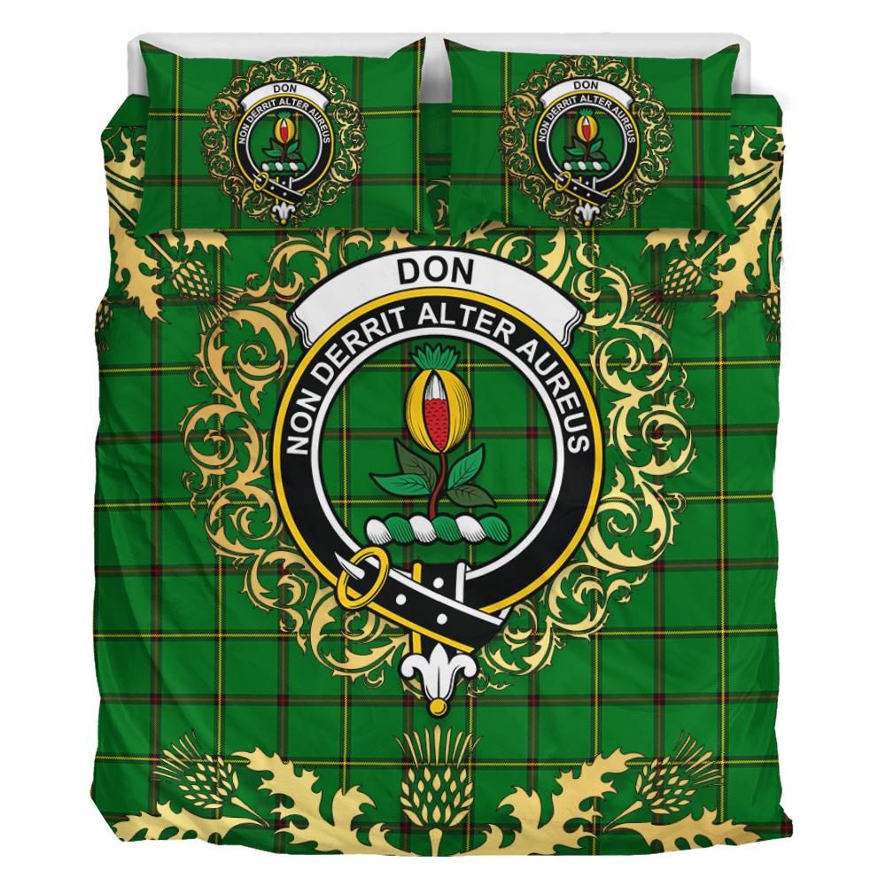 Don Tartan Crest Bedding Set - Golden Thistle Style