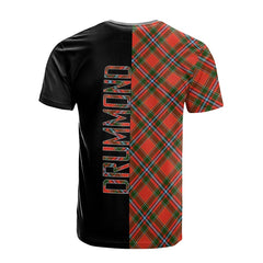 Drummond of Perth Tartan T-Shirt Half of Me - Cross Style