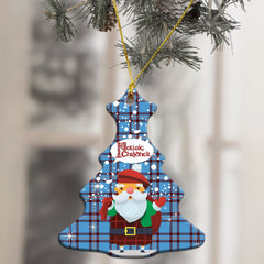 Elliot Ancient Tartan Christmas Ceramic Ornament - Santa Style
