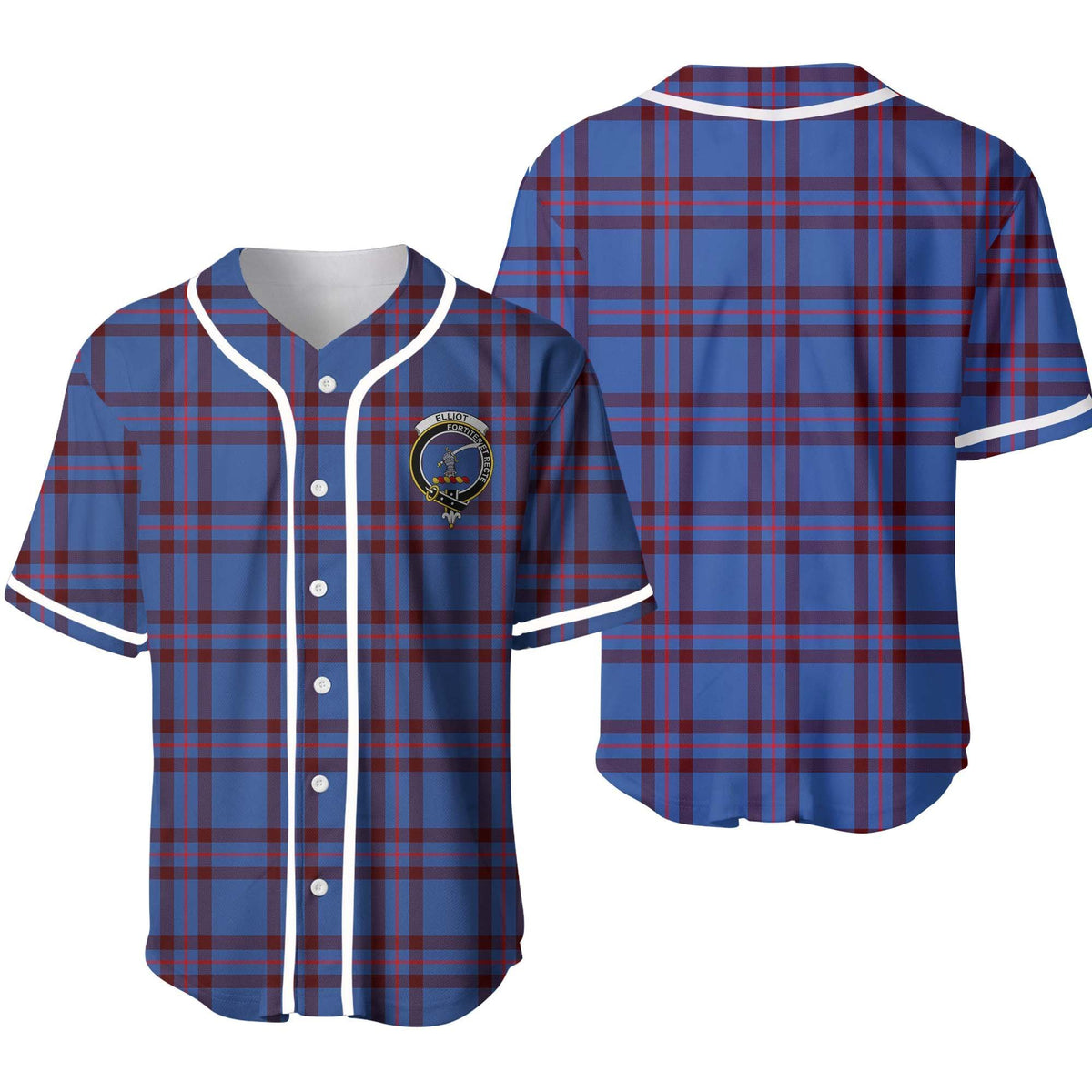 Elliot Tartan Unisex Baseball Jersey