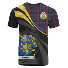 Evans Tartan T-Shirt - Royal Coat Of Arms Style