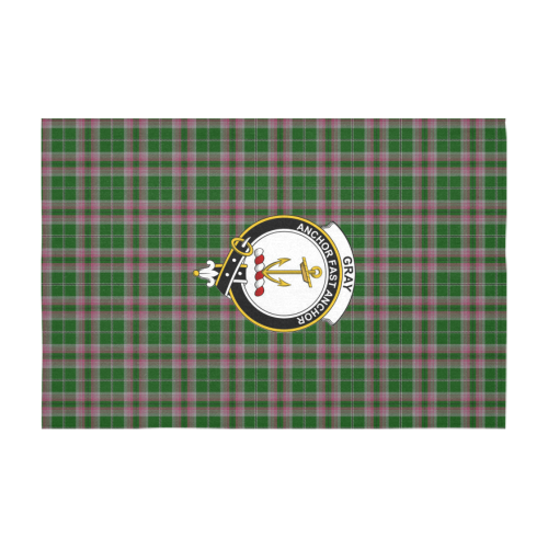 Gray Hunting Tartan Crest Tablecloth