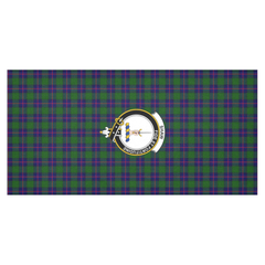 Shaw (or Schaw) of Sauchie Tartan Crest Tablecloth