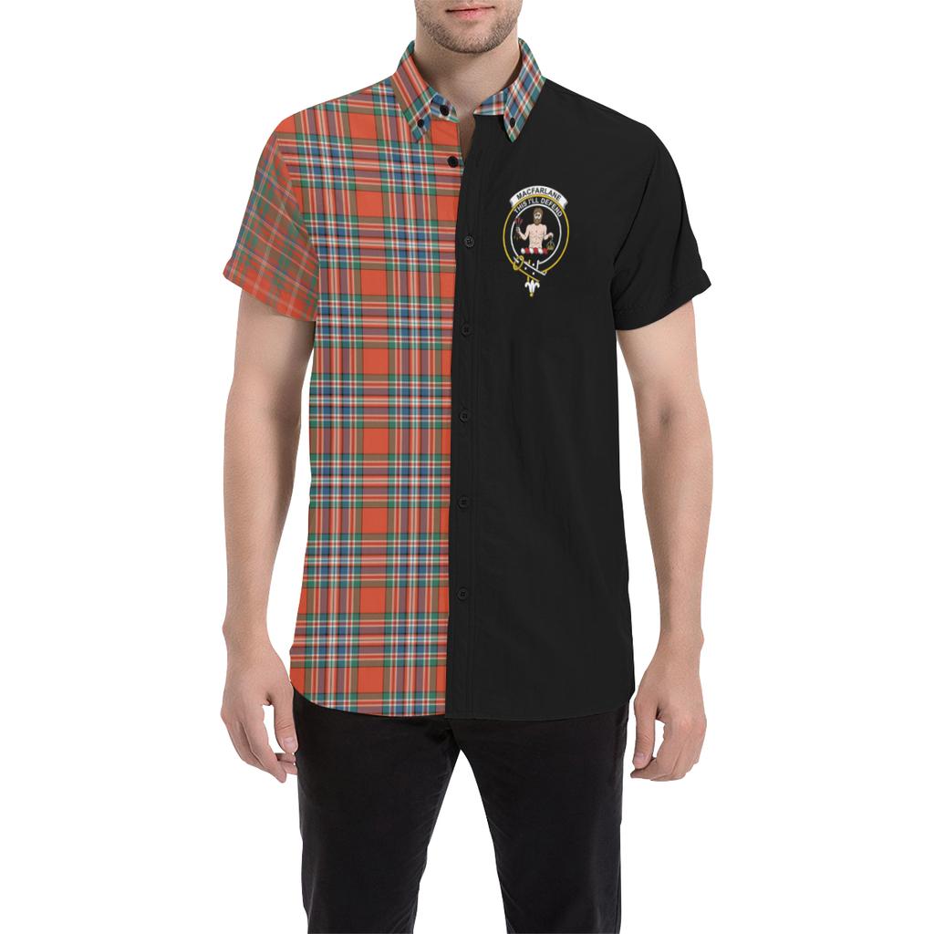 MacFarlane Ancient Tartan Crest Men Shirt