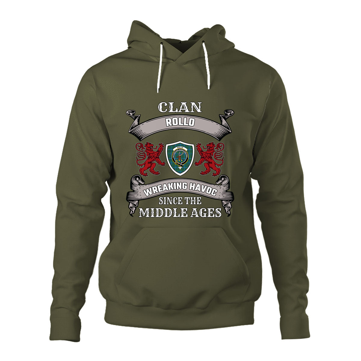 Rollo Ancient Family Tartan - 2D Unisex Hoodie