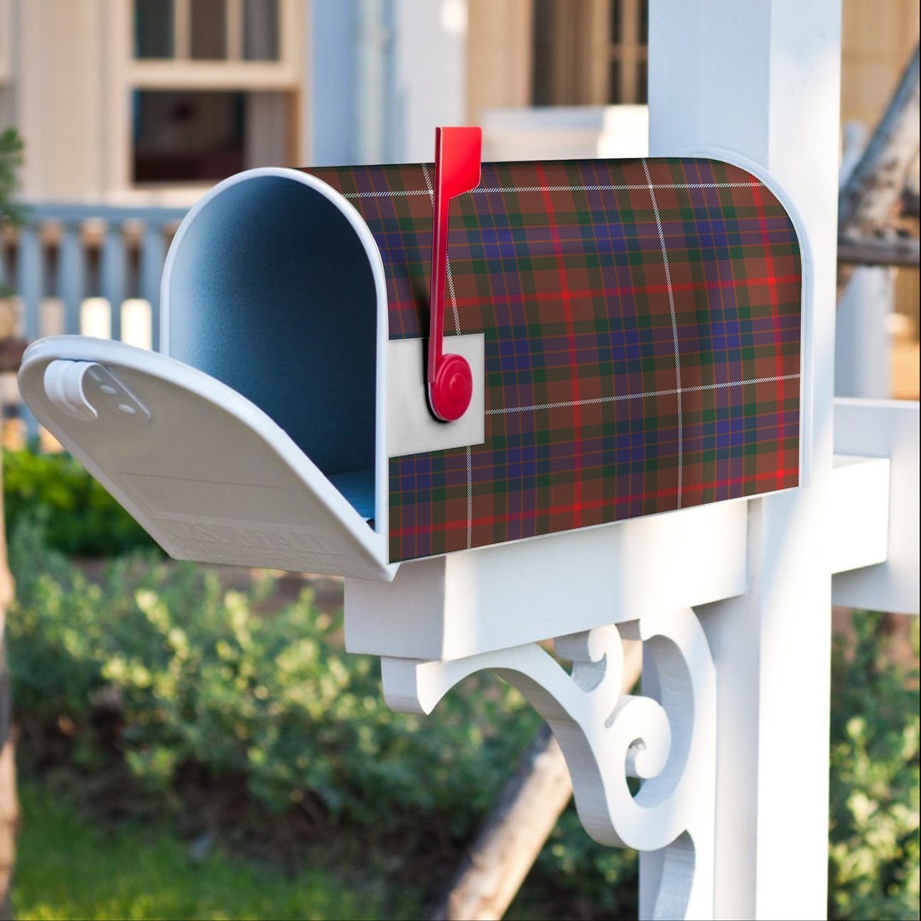 Fraser Hunting Modern Tartan Crest Mailbox