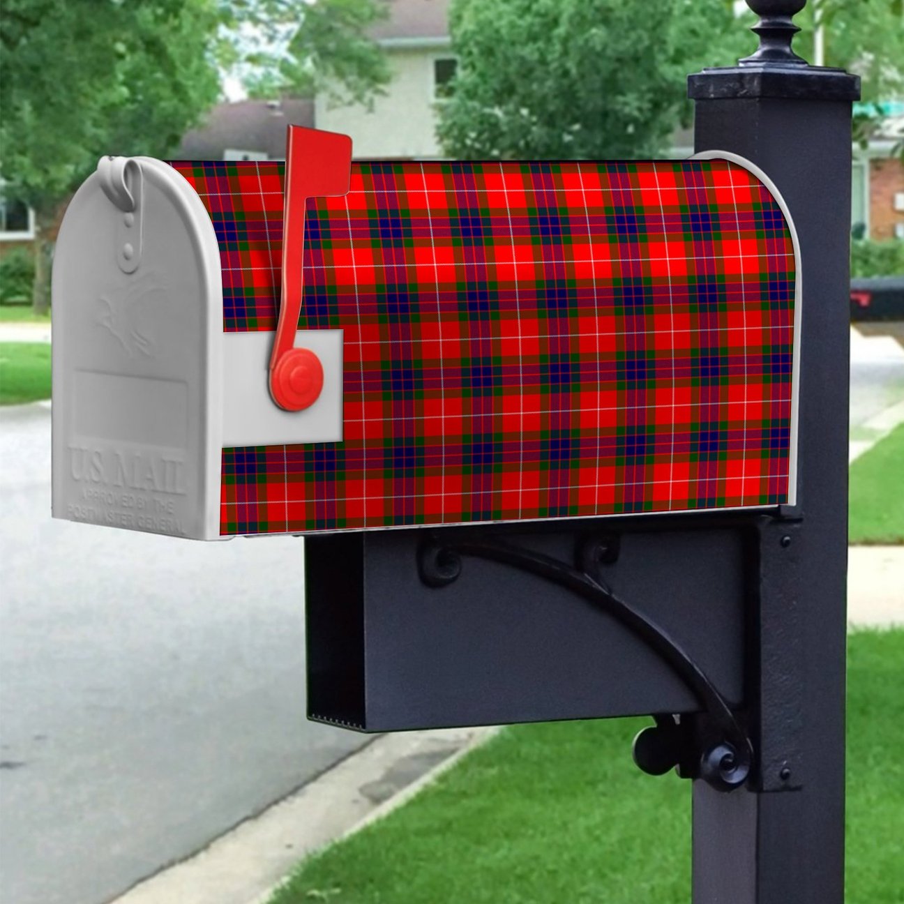 Fraser Modern Tartan Crest Mailbox