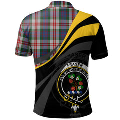 Fraser Red Dress Tartan Polo Shirt - Royal Coat Of Arms Style
