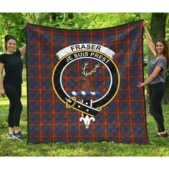 Fraser of Lovat Tartan Crest Quilt