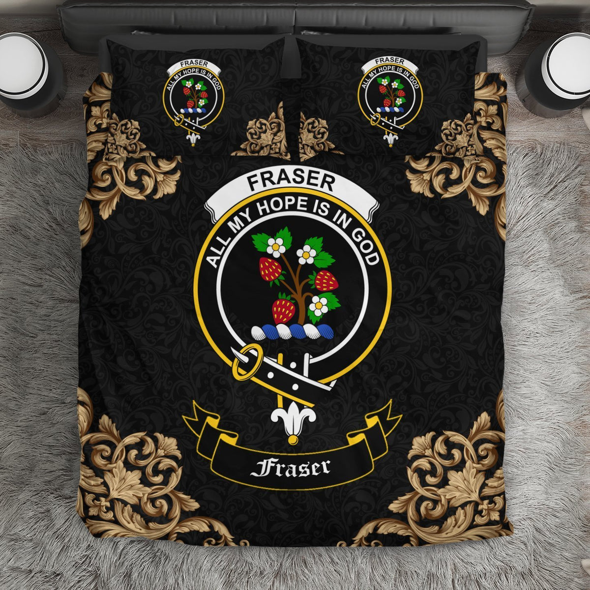 Fraser Crest Black Bedding Set