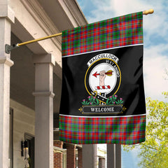 MacCulloch (McCulloch) Tartan Crest Garden Flag - Welcome Style