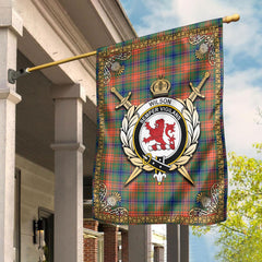 Wilson Ancient Tartan Crest Garden Flag - Celtic Thistle Style