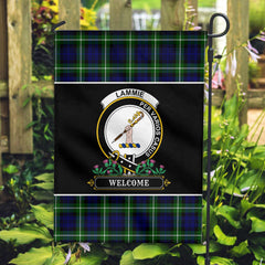 Lammie Tartan Crest Garden Flag - Welcome Style